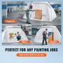 Spraymaling husly, 10x7x6ft bærbart spraymalingstelt med