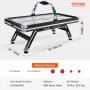 VEVOR Air-Powered Hockey Table, Indoor Hockey Table for Kids and Adults, LED Sports Hockey Game with 2 Pucks, 2 Pushers, and Ele