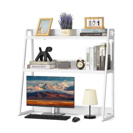Desktop Bookhelf Desktop Storage Organizer 2-lags til Office & Home White