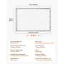 Chain Link Fence Gate, 72 x 48 in, Adjustable Chain Link Fence Panel, Fit 2.2-6 ft (W) x 6 ft (H) Garden Fence Gate Opening, Rus