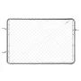 VEVOR Chain Link Fence Gate, 72 x 48 in, Adjustable Chain Link Fence Panel, Fit 2.2-6 ft (W) x 6 ft (H) Garden Fence Gate Openin