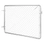 Chain Link Fence Gate, 72 x 48 in, Adjustable Chain Link Fence Panel, Fit 2.2-6 ft (W) x 6 ft (H) Garden Fence Gate Opening, Rus