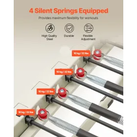 VEVOR Foldbar Pilates Reformer, Pilates træningsmaskine til hjemmegymnastikstudie, Pilates seng med dobbelt modstand - Spring &