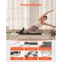 Foldable Pilates Reformer, Pilates Workout Machine for Home Gym Studio Use, Pilates Bed with Dual Resistance- Spring & Cord, Ref