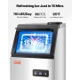 110lbs/24H Commercial Ice Maker, 36 Ice Cubes in 15 Minutes, Freestanding Ice Maker Machine with 28lbs Large Storage Capacity fo