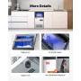 110lbs/24H Commercial Ice Maker, 36 Ice Cubes in 15 Minutes, Freestanding Ice Maker Machine with 28lbs Large Storage Capacity fo