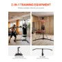 VEVOR 2 in 1 Punching Bag Stand, Steel Heavy Duty Workout Equipment, Adjustable Height Boxing Punching Bag Stand with Pull Up Ba