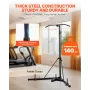 VEVOR 2 in 1 Punching Bag Stand, Steel Heavy Duty Workout Equipment, Adjustable Height Boxing Punching Bag Stand with Pull Up Ba