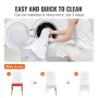 Stretch Spandex Folding Chair Covers, Universal Fitted Arched Front Cover, Removable Washable Protective Slipcovers, for Wedding