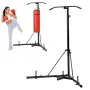 2 in 1 Punching Bag Stand, Steel Heavy Duty Workout Equipment, Adjustable Height Boxing Punching Bag Stand with Pull Up Bar, Fre