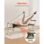 VEVOR Foldable Pilates Reformer, Pilates Workout Machine for Home Gym Studio Use, Pilates Bed with Dual Resistance- Spring & Cor