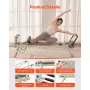 VEVOR Foldable Pilates Reformer, Pilates Workout Machine for Home Gym Studio Use, Pilates Bed with Dual Resistance- Spring & Cor