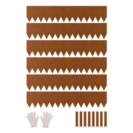 Stållandskab kanter 6 pakker 40 x 8in vejrbestandigt for gårdspladsen