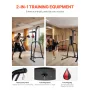 VEVOR 2 in 1 Punching Bag Stand, Steel Heavy Duty Workout Equipment, Adjustable Height Boxing Punching Bag and Speed Bag Stand, 