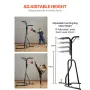 VEVOR 2 in 1 Punching Bag Stand, Steel Heavy Duty Workout Equipment, Adjustable Height Boxing Punching Bag and Speed Bag Stand, 