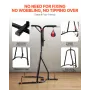 VEVOR 2 in 1 Punching Bag Stand, Steel Heavy Duty Workout Equipment, Adjustable Height Boxing Punching Bag and Speed Bag Stand, 