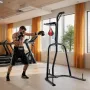 2 in 1 Punching Bag Stand, Steel Heavy Duty Workout Equipment, Adjustable Height Boxing Punching Bag and Speed Bag Stand, Freest