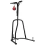 VEVOR 2 in 1 Punching Bag Stand, Steel Heavy Duty Workout Equipment, Adjustable Height Boxing Punching Bag and Speed Bag Stand, 