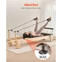 Pilates Reformer Machine, Wooden Pilates Workout Equipment for Home Gym Studio Use, Pilates Bed with Dual Resistance- Spring & C