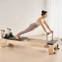 VEVOR Pilates Reformer Machine, Pilates træningsudstyr i træ til hjemmegymnastikstudie, Pilates seng med dobbelt modstand - Spri