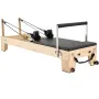 Pilates Reformer Machine, Wooden Pilates Workout Equipment for Home Gym Studio Use, Pilates Bed with Dual Resistance- Spring & C