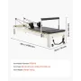 VEVOR Pilates Reformer Machine, Pilates Bed with Sitting Box, for Home Gym Studio Advanced Users & Beginners, Reformer Equipment