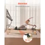 VEVOR Pilates Reformer, Wooden Pilates Machine for Home Gym Studio, Strength Training Workout Equipment with Dual Resistance, Re