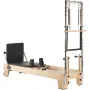 Pilates Reformer, Wooden Pilates Machine for Home Gym Studio, Strength Training Workout Equipment with Dual Resistance, Reformer