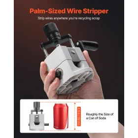 VEVOR Manual Wire Stripper Stripping Machine 1,5-25 mm (0.06-1 in) Hand or Drill Powered