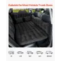 Car Air Mattress, Inflatable Back Seat Car Camping Mattress, Flocking Travel Beds, Durable Portable Sleeping Pad with Air Pump, 