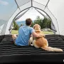 Car Air Mattress, Inflatable Back Seat Car Camping Mattress, Flocking Travel Beds, Durable Portable Sleeping Pad with Air Pump, 