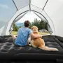 Car Air Mattress, Inflatable Car Camping Mattress, Flocking Thickened Travel Beds, Durable Portable Sleeping Pad with Air Pump, 