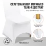 Stretch Spandex Folding Chair Covers, Universal Fitted Arched Front Cover, Removable Washable Protective Slipcovers, for Wedding