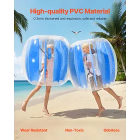 VEVOR Inflatable Bumper Balls 2-Pack, 3FT/0.9M Body Sumo Ball, Durable Thick PVC Human Hamster Bubble Knocker for Outdoor Team G