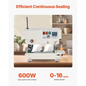 Continuous Bag Band Sealing Machine Vertical Band Sealer Carbon Steel