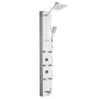 VEVOR Shower Panel Tower System with Rainfall Shower Head, LED, 49 in Brushed Stainless Steel Shower Column, 4-Function Faucet, 