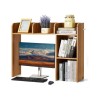 Desktop boghylde Wood Desktop Storage Organizer 2-lags til Office & Home