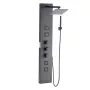 VEVOR Shower Panel Tower System with Rainfall Shower Head, 49 in Brushed Stainless Steel Shower Column, 4-Function Faucet, Wall-