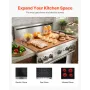 Noodle Board Stove Cover, Stove Top Cover Board for Gas Burners & Electric Stove, Pine Wood Cutting Board with Handles, RV Stove