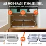 Chafing Dish Buffet Set, 8 Qt 6 Pack, rustfri chafer med 6