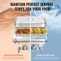 Chafing Dish Buffet Set, 8 Qt 6 Pack, rustfri chafer med 6