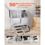 VEVOR Stainless Steel Dog Washing Station, 127 cm Pet Grooming Tub w/ Stairs, PE Water Filter Board, Faucet & Showerhead & Soap 