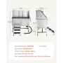 Stainless Steel Dog Washing Station, 127 cm Pet Grooming Tub w/ Stairs, PE Water Filter Board, Faucet & Showerhead & Soap Holder