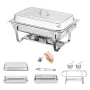 Chafing Dish Buffet Set, 8 Qt 6 Pack, rustfri chafer med 6