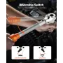 Click Torque Wrench Set, 3/8 Inch Drive, 5-60 N.m / 3.7-44.3 lbf.ft, Dual-direction, 72-Tooth, ±3% High Precision, with Sockets,
