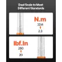 klikmomentnøglesæt, 1/4 tommer drev, 20-200 lbf-in/2,3-22,6N.m