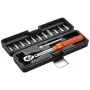 VEVOR Click Torque Wrench Set, 1/4Inch Drive, 20-200lbf-in/2.3-22.6N.m, Dual-direction and Dual Range Scales, 72-Tooth, ±3% High