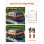 VEVOR Roof Rack Basket, 51 x 36 x 4.1 in, Universal Rooftop Cargo Carrier with 1120 x 870 x 260 mm Cargo Bag, Net, Ratchet Strap