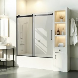 Frameless Sliding Bathtub Door 56-60 in.W x 60 in.H Frameless Shower Door