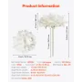 Artificial Flowers, 305 pcs Real Looking White Silk Fake Hydrangea Bulk, White Faux Bridal Shower with Stems for DIY Wedding Bou